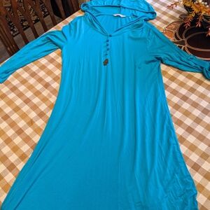 Blue Hooded Soft Surroundings Dress
